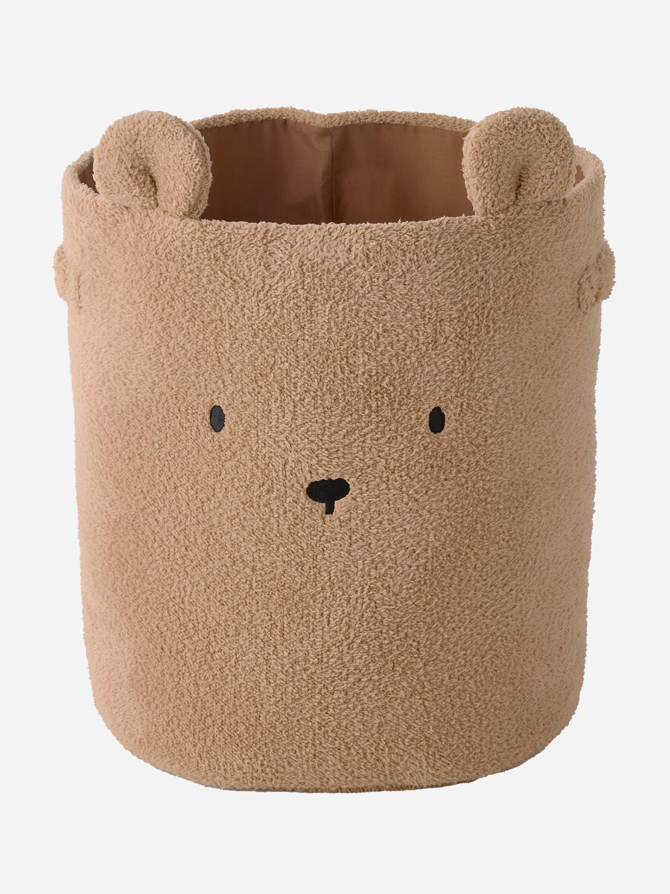 Panier de rangement XL en sherpa Ourson marron (Vertbaudet) - Image 1