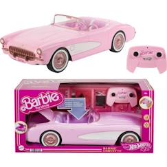 Jouet-Hot Wheels®-Corvette® Barbie® radiocommandée-Tirée du film Barbie HPW40 - Collection capsule