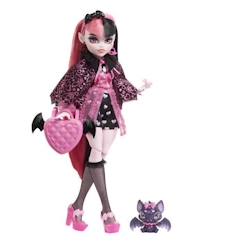 Jouet-Poupons et poupées-Monster High-Draculaura-Poupée avec chauve-souris de compagnie HHK51