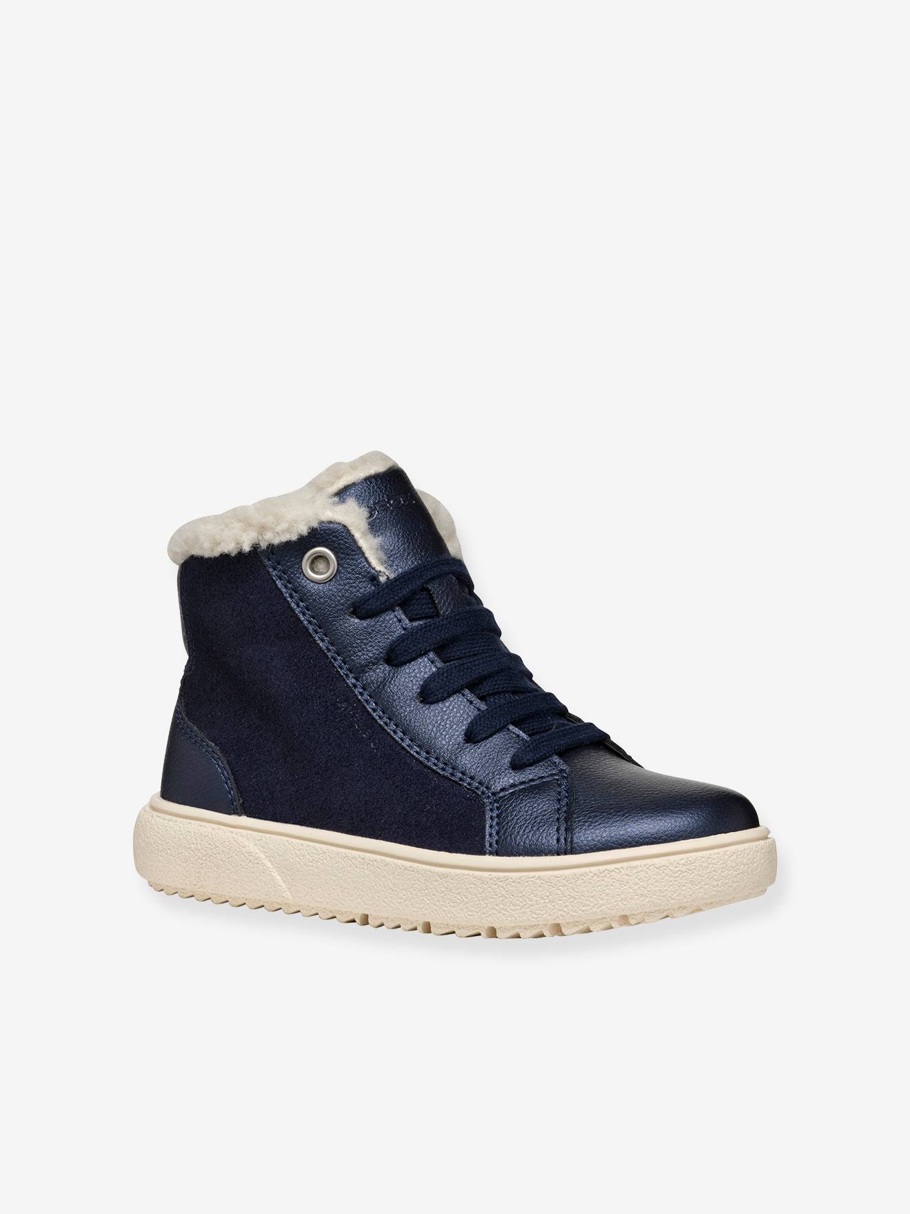 Baskets montantes fourrées J Theleven Girl marine