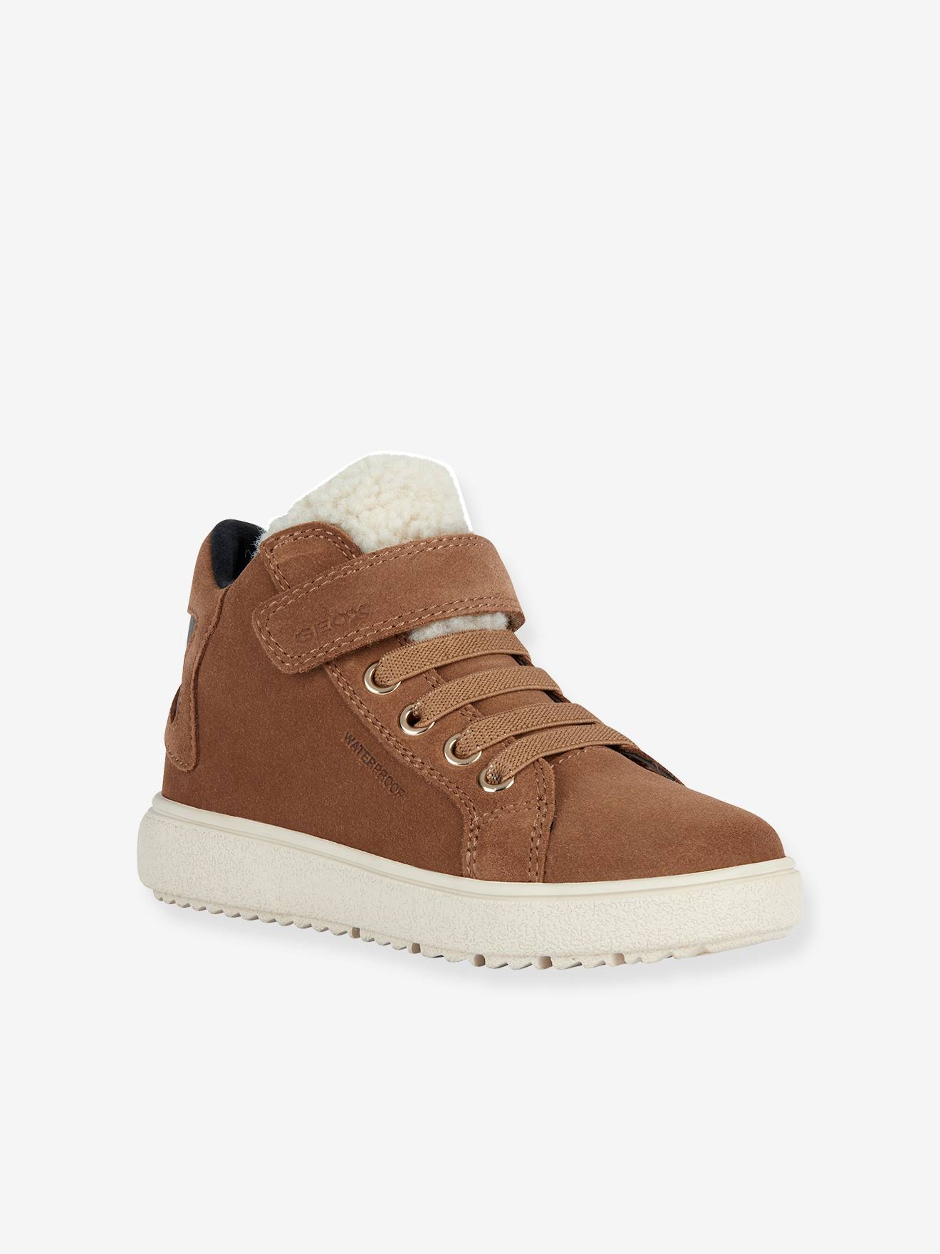 Baskets montantes enfant scratchées J Theleven Girl camel