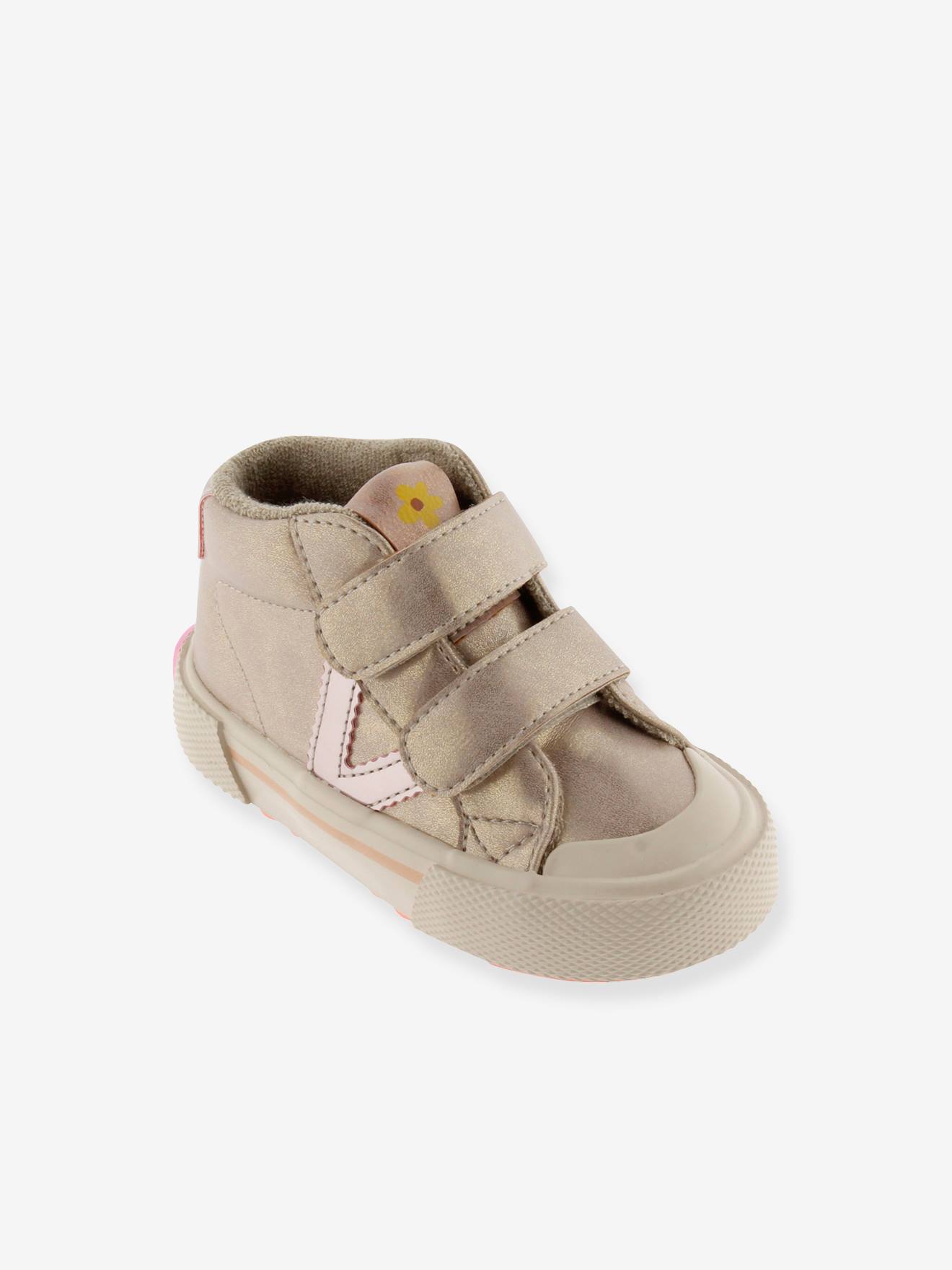 Baskets Toile Tribu Victoria Beige Doré