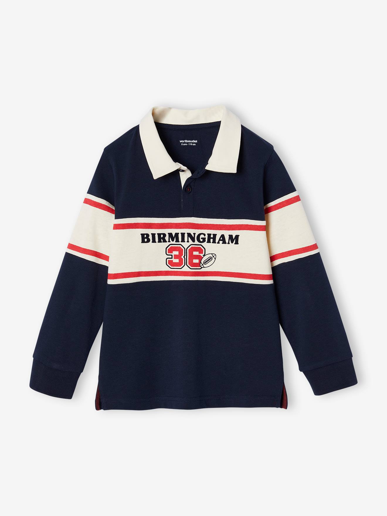 Polo style rugby garçon marine