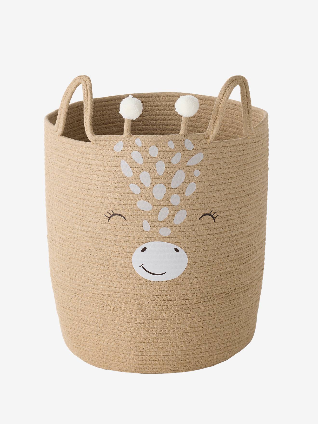 Panier de rangement XL en corde de coton Girafe cannelle (Vertbaudet) - Image 2