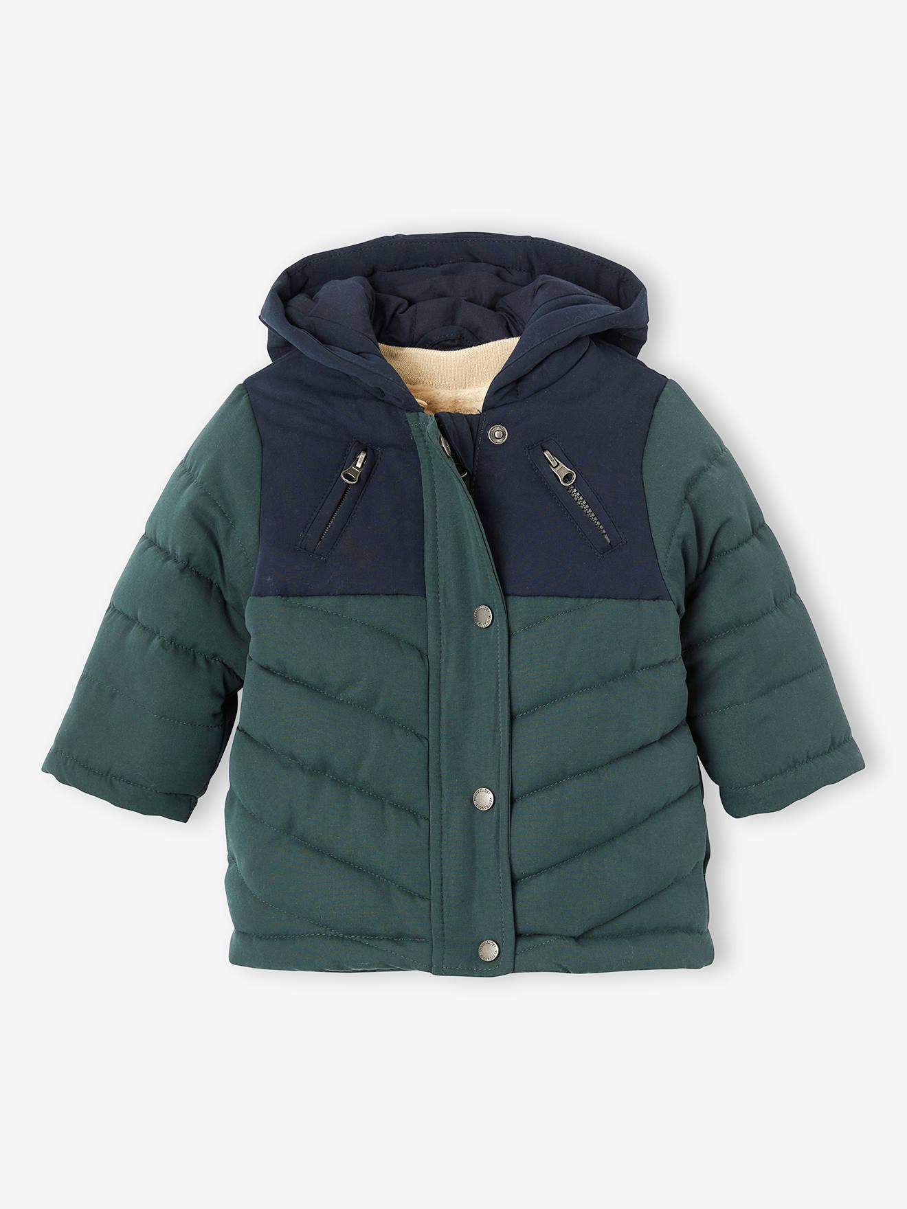 Parka 3 en 1 bébé garçon avec gilet amovible vert sapin