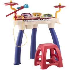 Jouet-AIYAPLAY Piano enfant, clavier électronique batterie 2 en 1, 32 touches multifonctions imitation instrument musique, multicolore