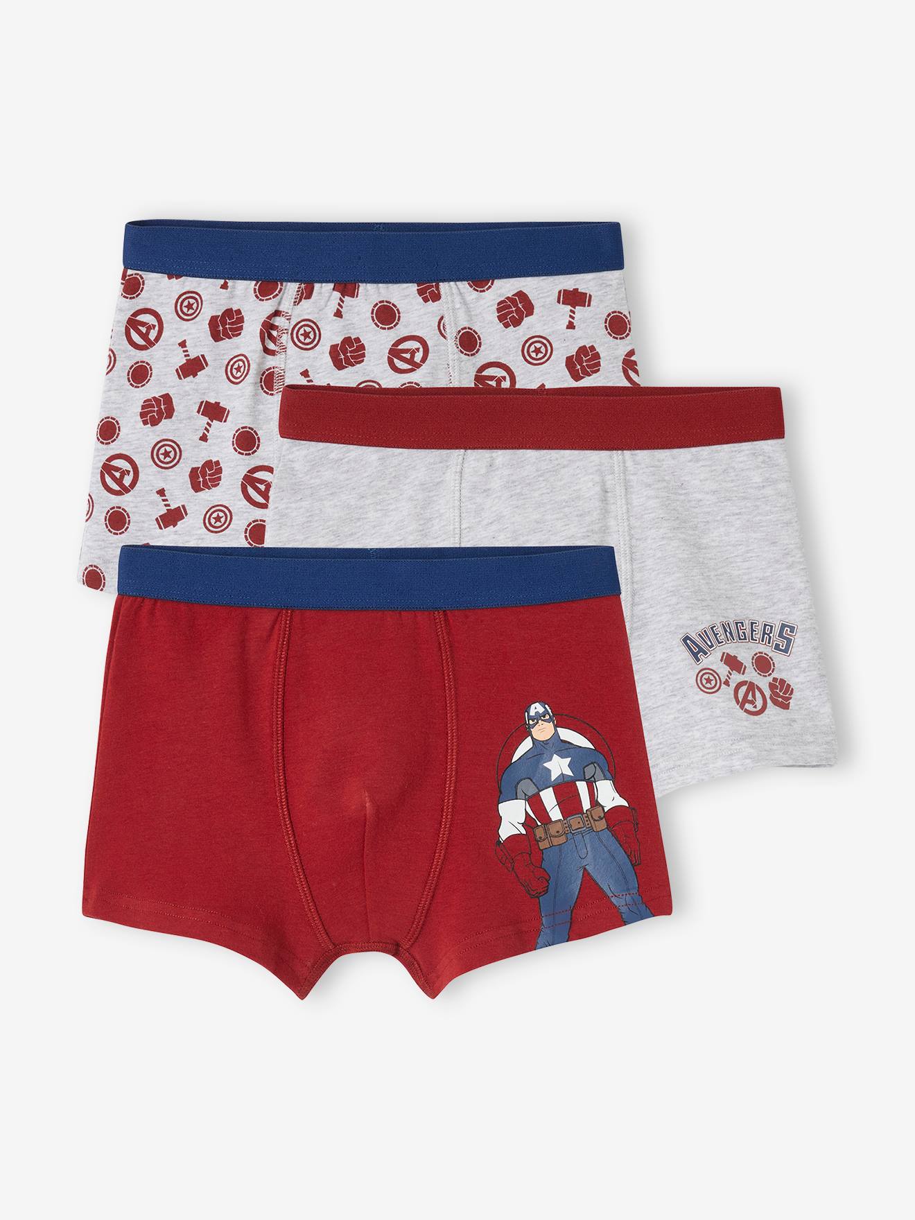 Lot de 3 boxers Marvel® Avengers garçon lot rouge