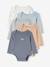 Lot 5 bodies manches longues bébé ouverture US en coton bio bleu 1 - vertbaudet enfant 