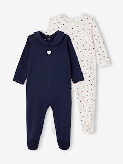 Lot de 2 pyjamas bébé fille "coeurs" bébé naissance  - vertbaudet enfant
