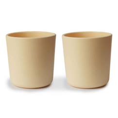 Puériculture-Lot de 2 verres bébé Jaune Pale Daffodil - 200 ml - Tasse d'apprentissage - Mushie