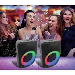 -Enceintes Stéréo Bluetooth - iParty - Modèle iParty - Micro Inclus - Effets Lumineux - TWS