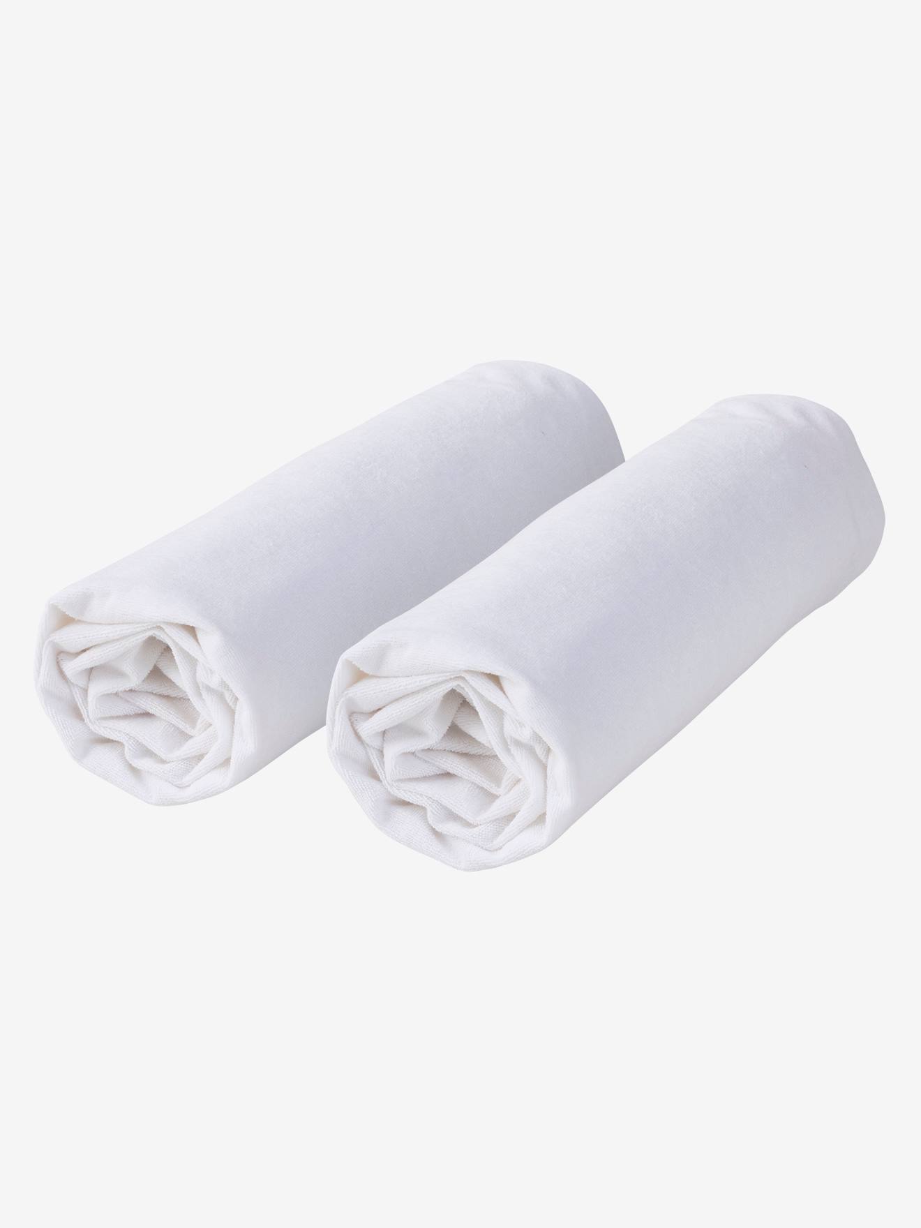 Lot de 2 alèses éponge imperméable anti-acariens traité Sanitized® blanc