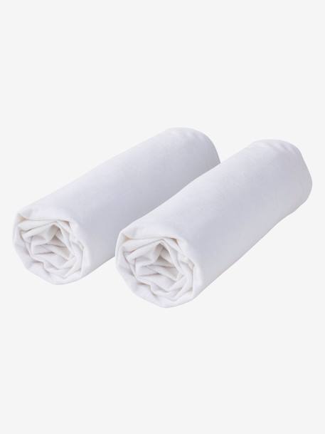 Vertbaudet - Lot de 2 alèses éponge imperméable anti-bactériens traitée Sanitized blanc