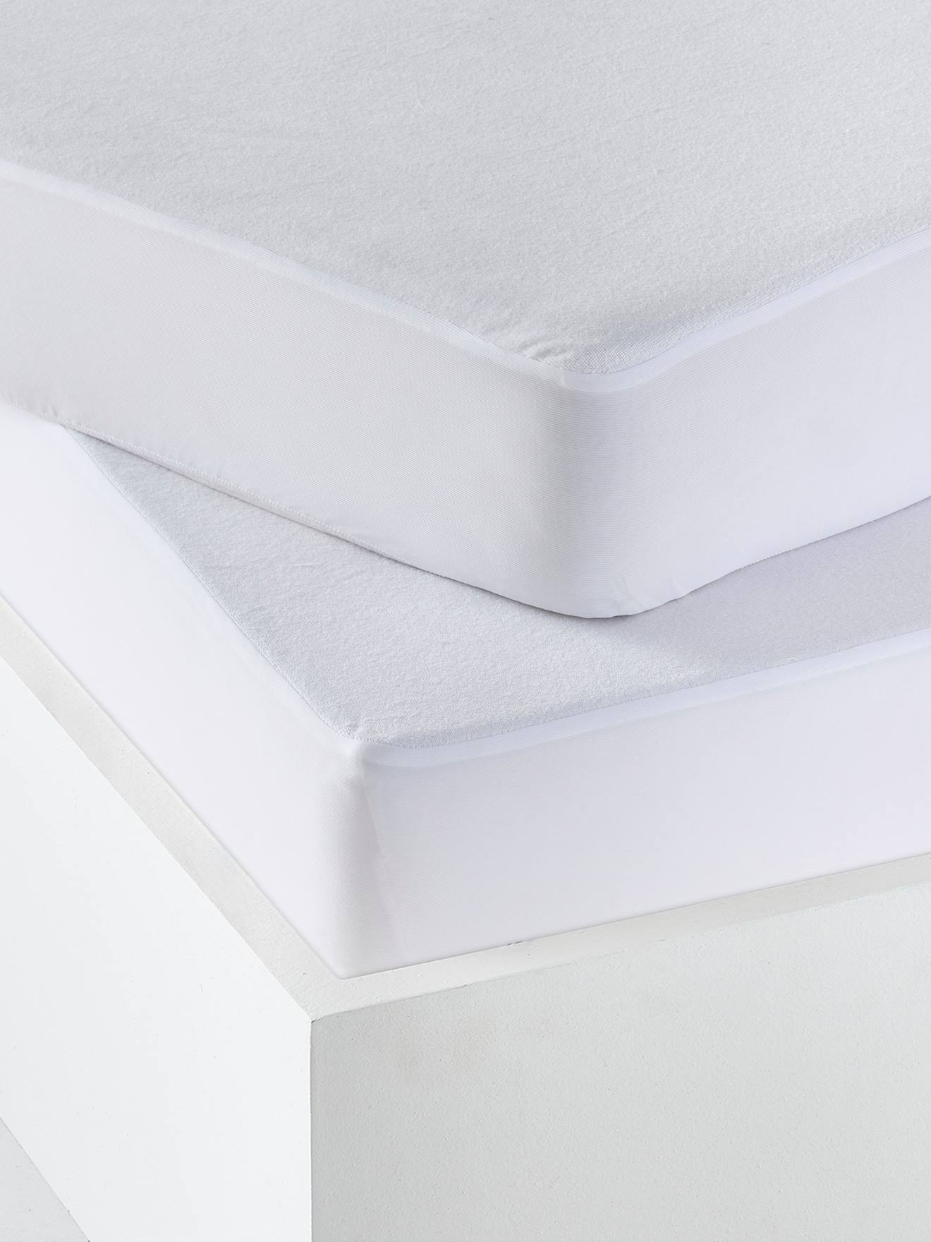 Lot de 2 alèses éponge imperméable anti-bactériens traitée Sanitized blanc (Vertbaudet) - Image 1