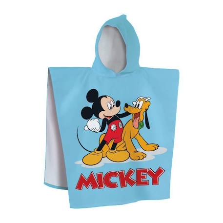 Garçon-Cape de bain imprimée 100% coton, DISNEY MICKEY BLUE.