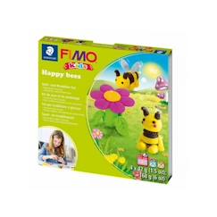 Jouet-Kit de pâte à modeler pour enfants - FIMO - Happy Bees - Vert, jaune et marron