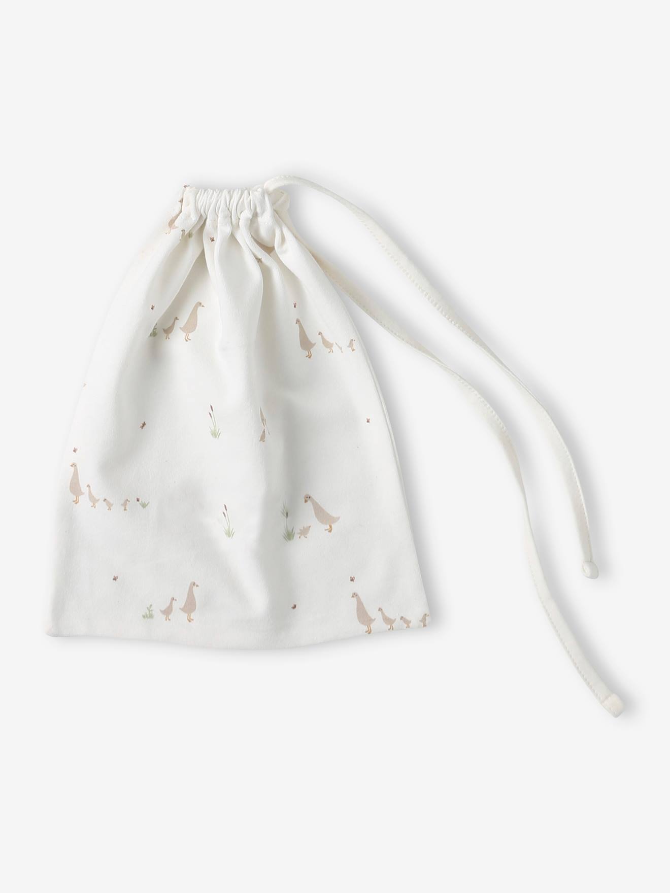 Ensemble naissance bonnet + moufles + chaussons + pochon personnalisable cappuccino (Vertbaudet) - Image 1