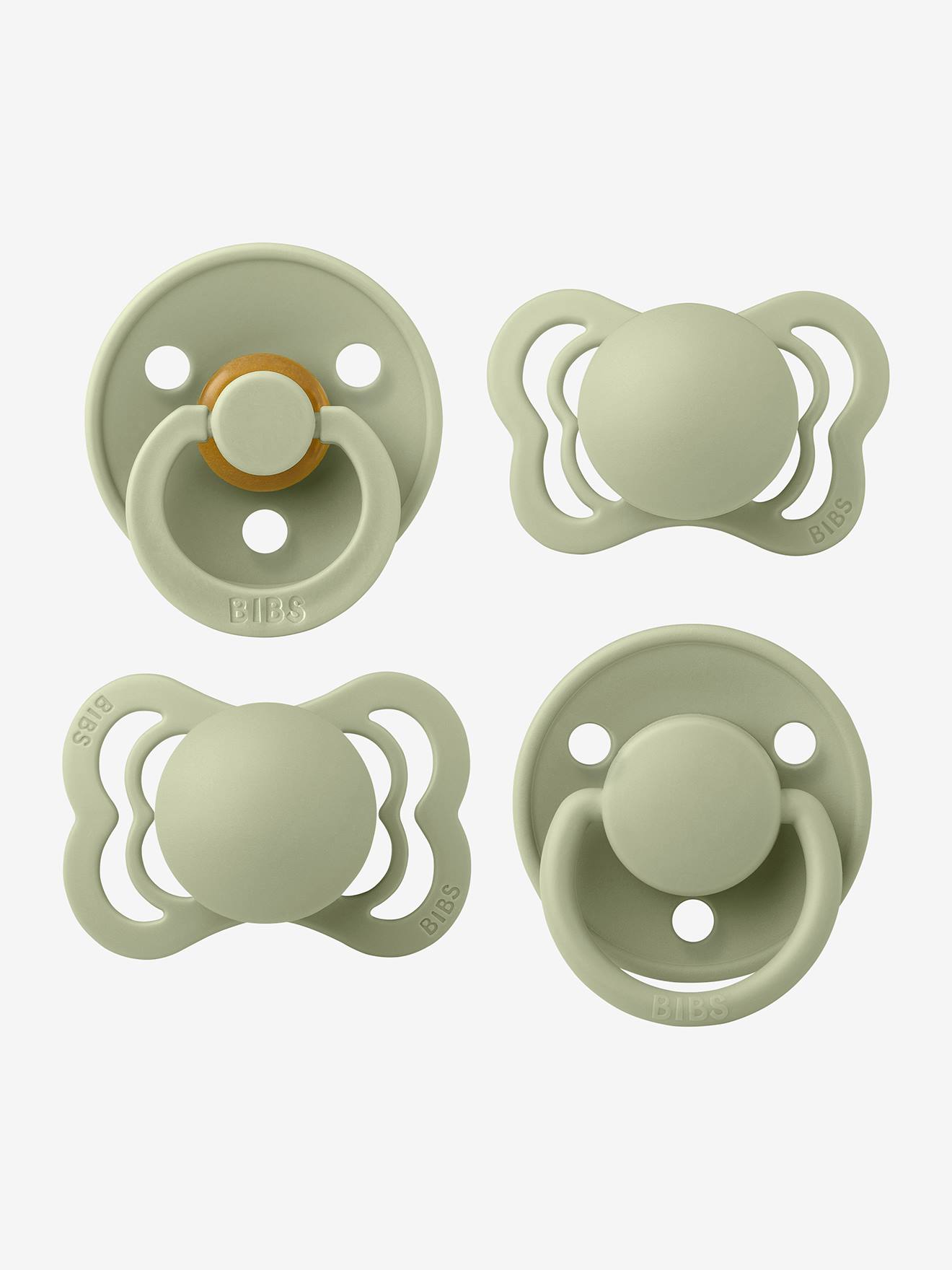 Coffret 4 tétines Try It - BIBS vert sauge