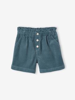 -Short en velours forme paperbag fille