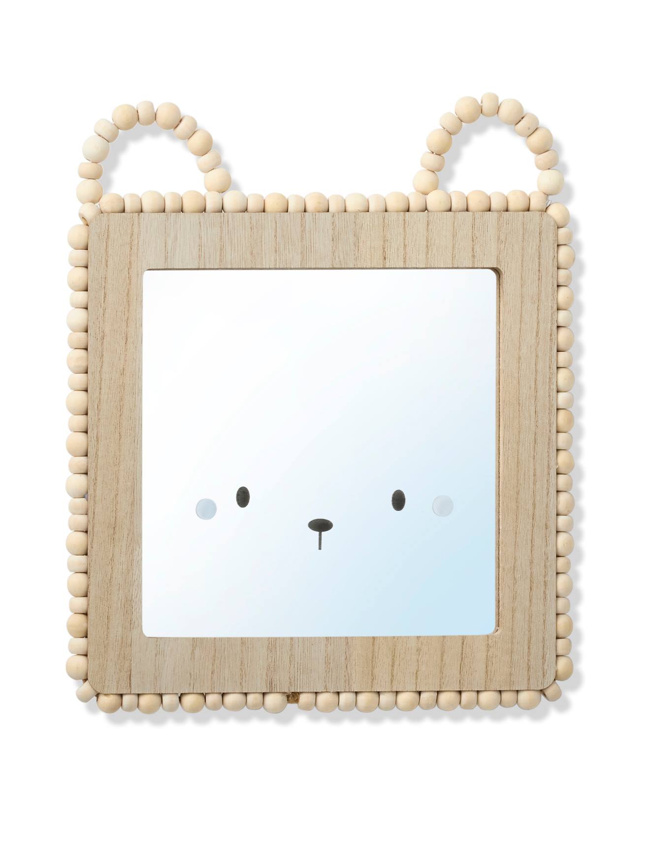 Miroir visage petit ourson HYGGE bois (Vertbaudet) - Image 1