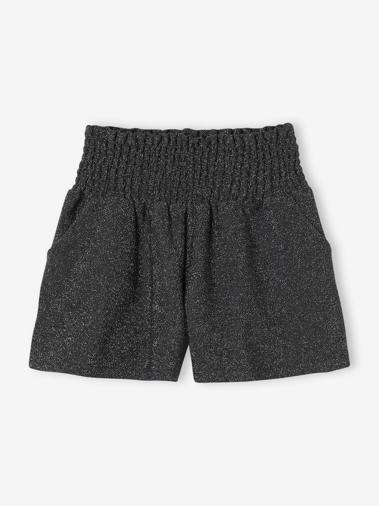 Short en Lurex fille anthracite
