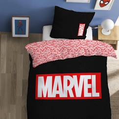 -Parure de lit - MARVEL HOME IDENTITY - Imprimé - 100% coton - Noir