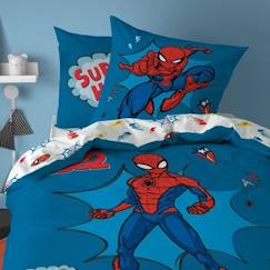 -Parure de lit enfant Spiderman Home Avenger - 100% coton - 140x200 cm