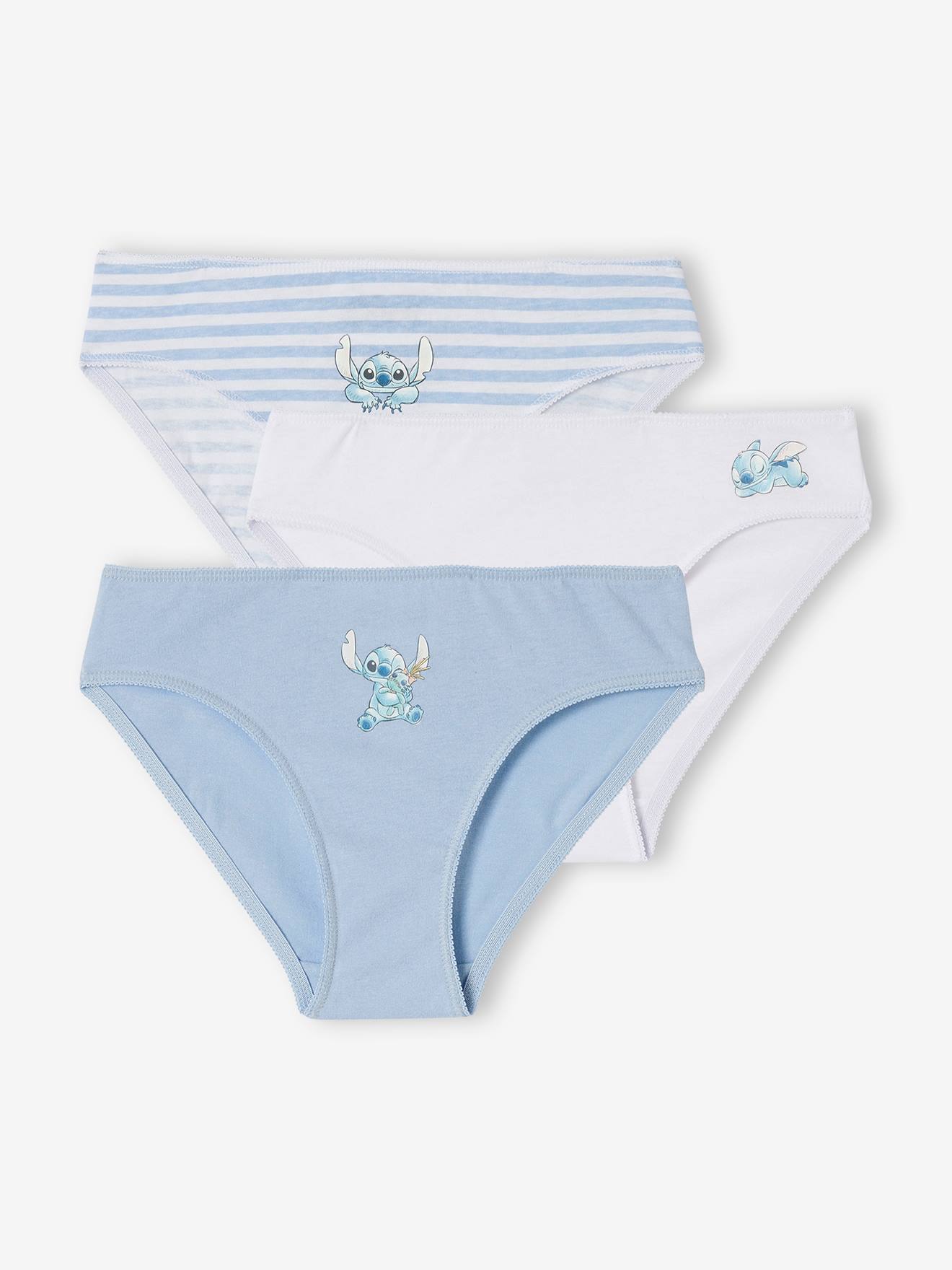Lot de 3 culottes Disney Stitch bleu ciel