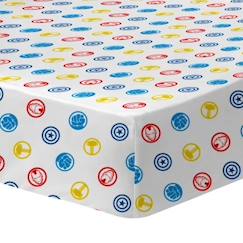 Linge de maison et décoration-Drap-housse AVENGERS HOME TEAM 100% coton 90x190cm - Bonnet 30cm