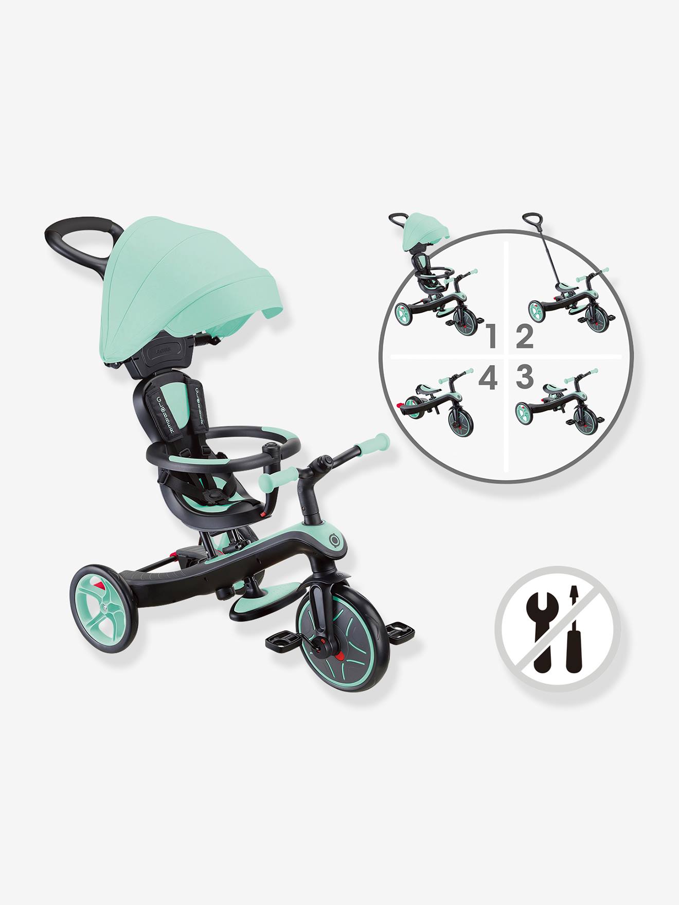 Tricycle explorer 4 en 1 GLOBBER menthe