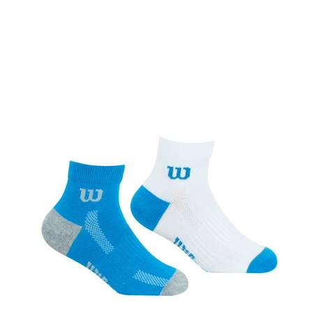 Garçon-Chaussettes mi-basses garçon Wilson Essentiel Bleu - Lot de 2 - Confort et contrôle d'humidité