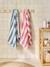 Serviette de bain rayée TRANSAT personnalisable, avec coton recyclé rayé bleu+rayé jaune+rayé rose 3 - vertbaudet enfant 