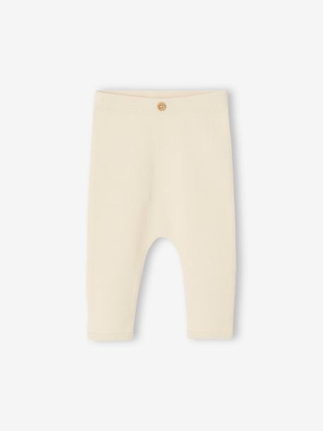 Vertbaudet - Legging bébé fille en côtes vanille