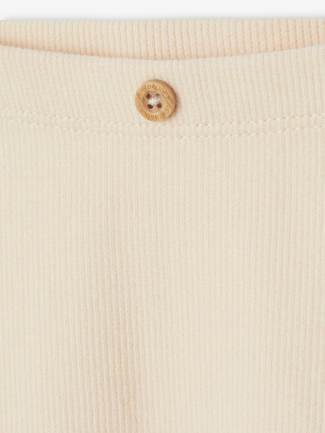 Legging bébé fille en côtes vanille (Vertbaudet) - Image 2