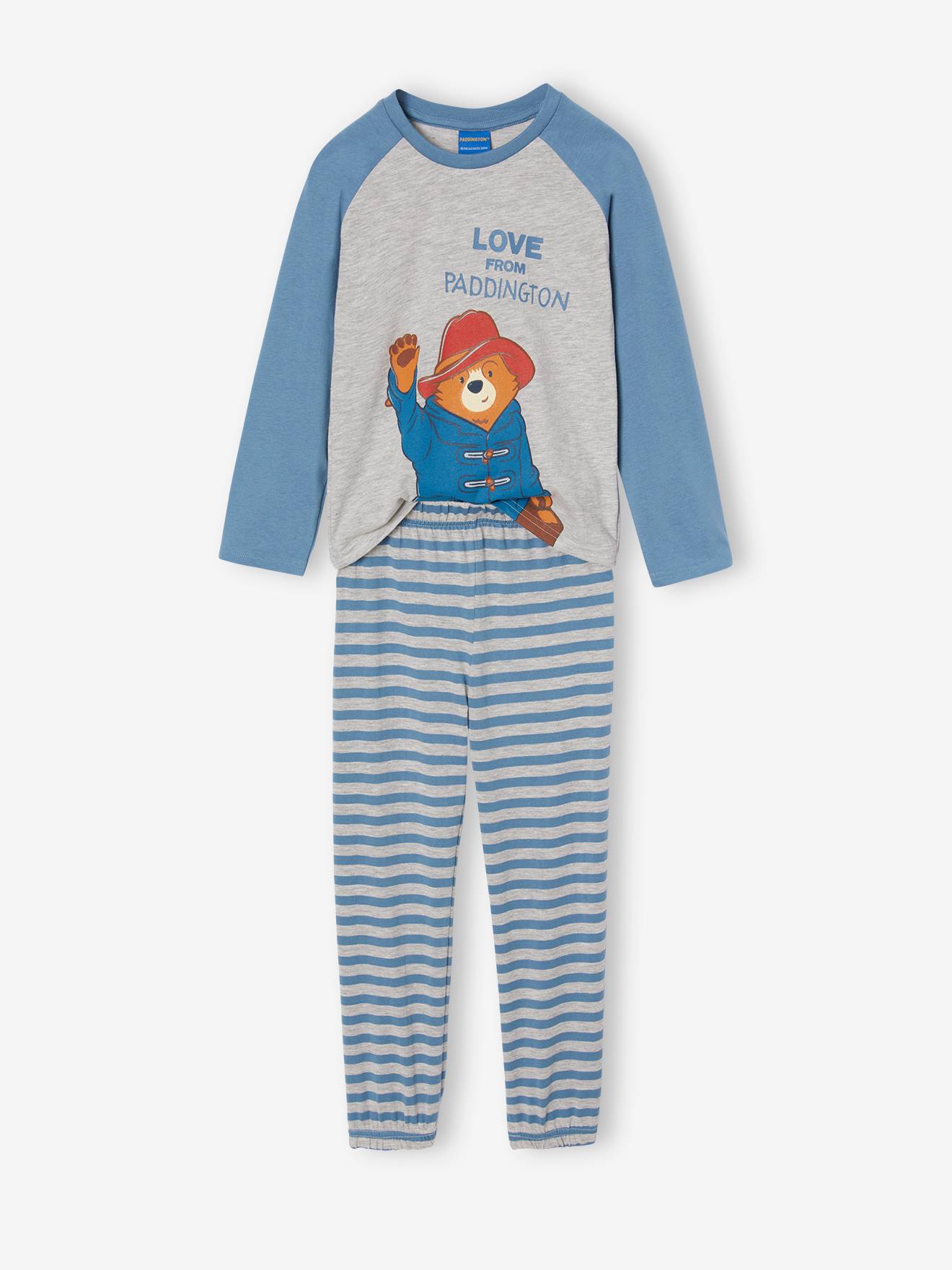 Pyjama Paddington garçon en coton rayé marine