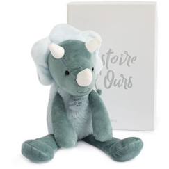 Jouet-Doudou - HISTOIRE D'OURS - Sweety Chou Dino Bleu - Pour Bébé dès la naissance - Doux et facile à manipuler