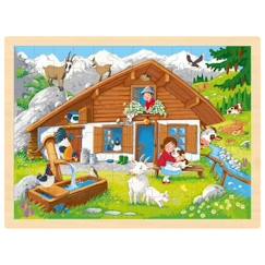 Jouet-Puzzle Animaux - GOKI - Sur l'alpage - Moins de 100 pièces - Mixte