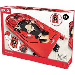 Jouet-Jeux vidéos et jeux d'arcade-Jeu de Flipper BRIO - Ravensburger - Enfant et adulte dès 6 ans - Rouge et noir - Extérieur