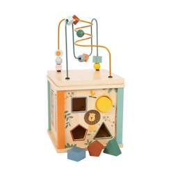 Jouet-Cube de motricité Safari en bois - Small Foot Company - Pour enfant de 12 mois et plus