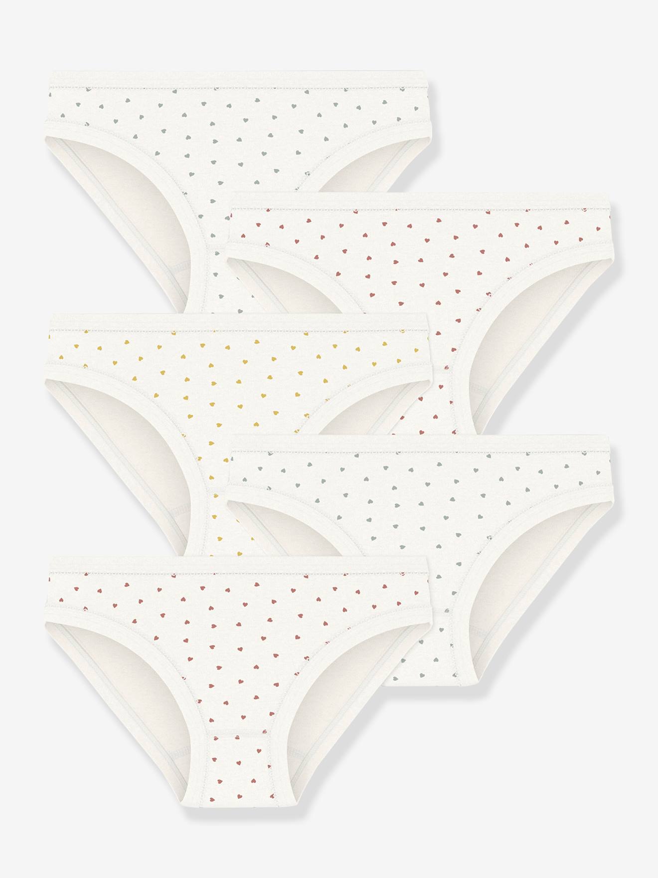 Lot 5 culottes petits coeurs blanc imprim 27 €