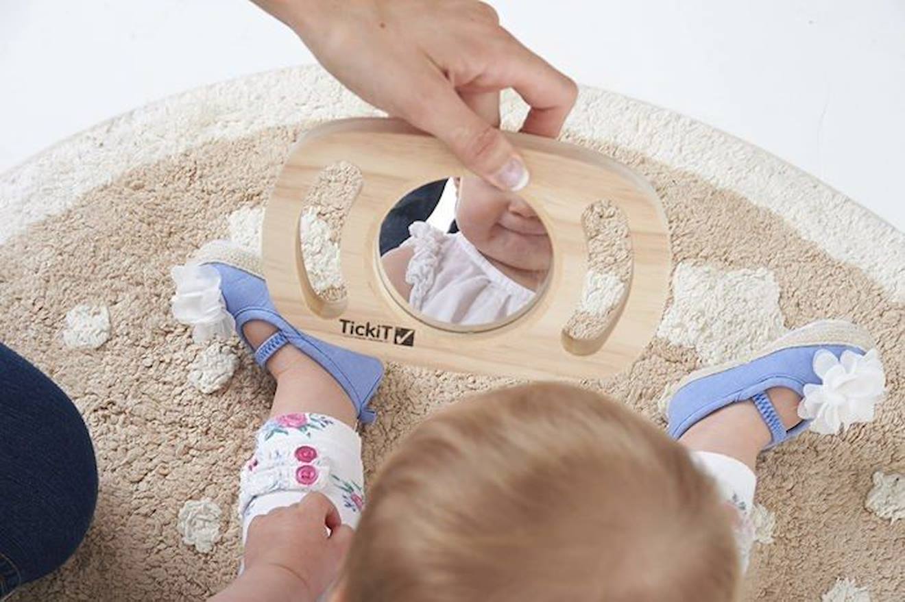 Miroir Auto Réfléchissant - Tickit - Ovale - Bébé - Enfant - Jeu Beige (Tickit) - Image 3