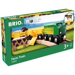 Jouet-Jeux d'imagination-Train des Animaux de la Ferme - BRIO - Circuit en bois - Ravensburger - Mixte dès 3 ans