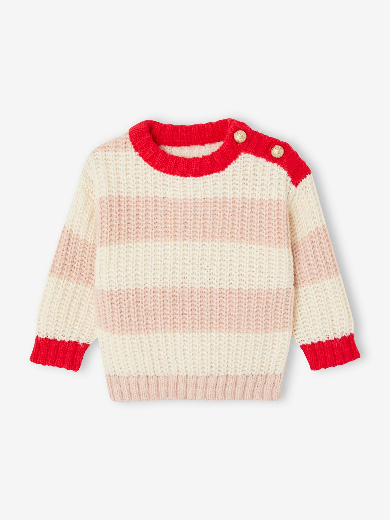 Pull à rayures matchy matchy bébé capsule famille rayé rose