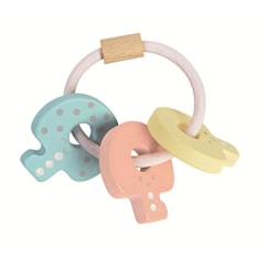 Jouet-Premier âge-Jouet de 1er âge - PLAN TOYS - Hochet Clés Pastel - Multicolore - Adapté aux petites mains