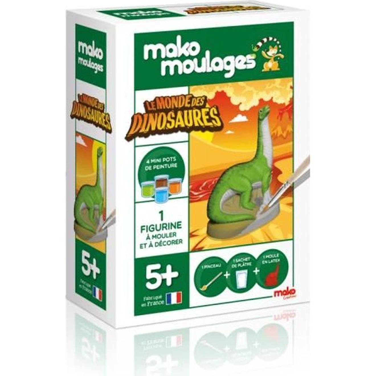 Mako Moulages - Mako Moulages - Diplodocus - Kit De Moulage Et De Peinture - Pour Enfants Dès 5 Ans Bleu