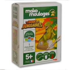 Jouet-Mako Moulages - Le Monde Des Dinosaures - Coffret de moulage en plâtre avec peinture pour enfant