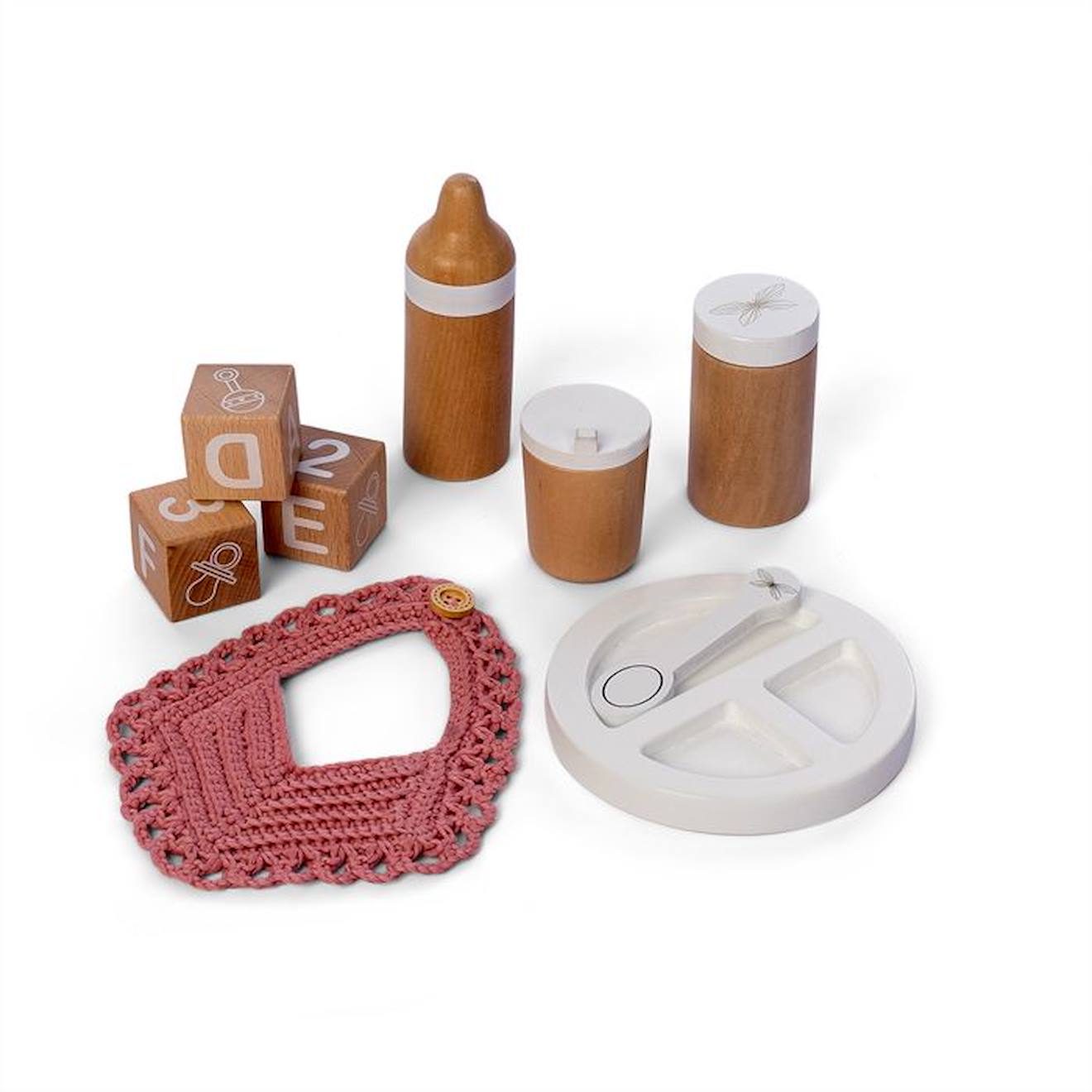 ByAstrup - Set D'alimentation Pour Poupées - Byastrup - 9 Pièces - Marron - Mixte - A Partir De 3 Ans Marron