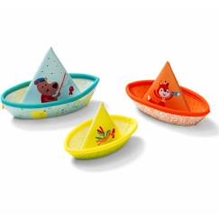 Jouet-Jouet pour le bain - LILLIPUTIENS - 3 petits bateaux - Mixte - A partir de 6 mois