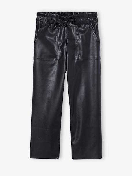 Fille-Pantalon paperbag effet cuir fille