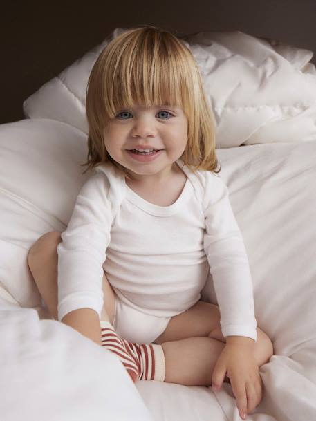 Petit Bateau - Lot de 2 bodies manches longues blanc